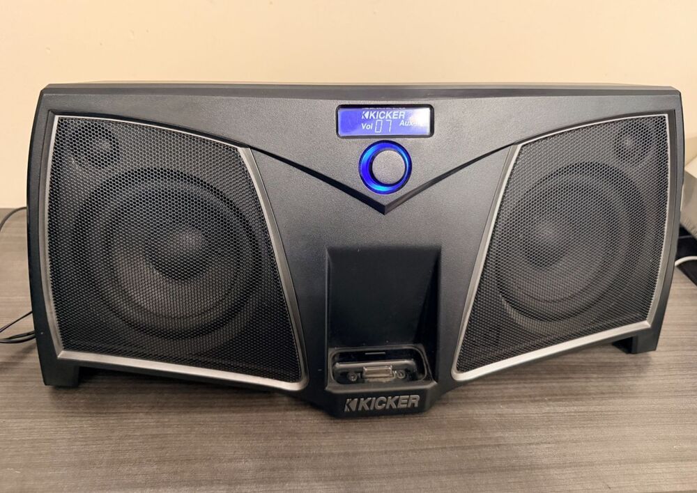 Kicker iK500 Digital Stereo System Bluetooth Adapter Tested Working No Remote